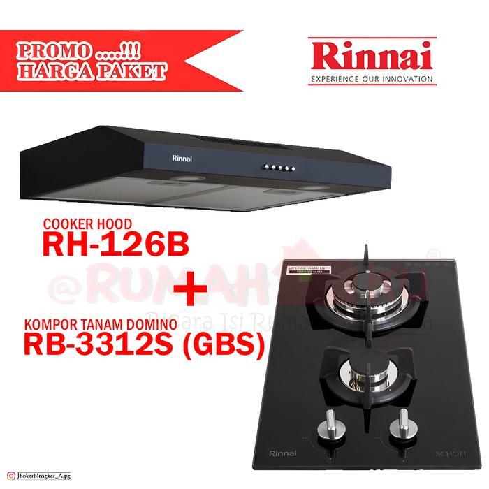Promo Kompor Tanam Paket Kompor Tanam 2 Tungku dan Cooker Hood Exhaust dengan Lampu LED Tanam Rinnai