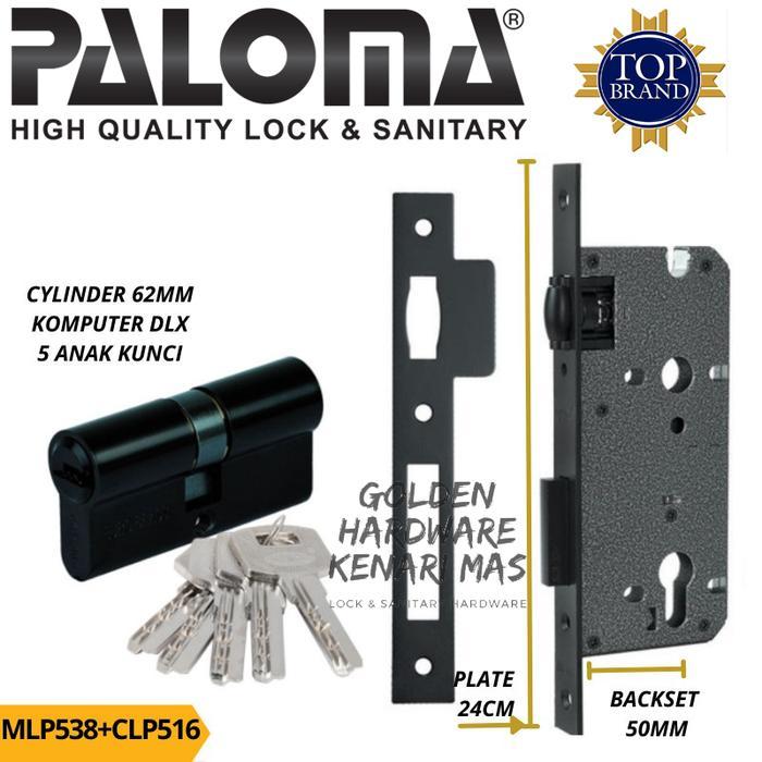 PALOMA MORTISE CYLINDER MLP 538 CLP 516 BODY KUNCI PELOR 50MM BLACK