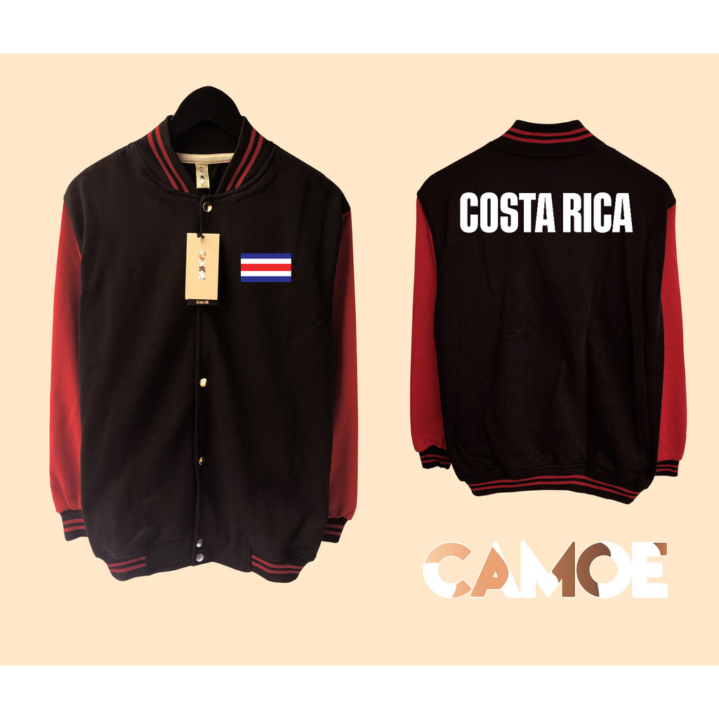 Jaket Baseball Varsity Bendera COSTA RICA Piala Dunia World Cup