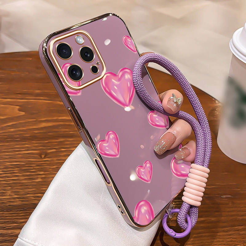 Casing Untuk iPhone 11 Pro Max 12 Pro Max 13 Pro Max Case Casing pola Cinta Bersinar Kasing HP Kesin