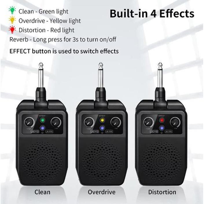 Promo Joyo Ja-05G Mini Ampli Gitar Portable Elektrik Dengan Efek Bluetooth Speaker 5W Rechargeable