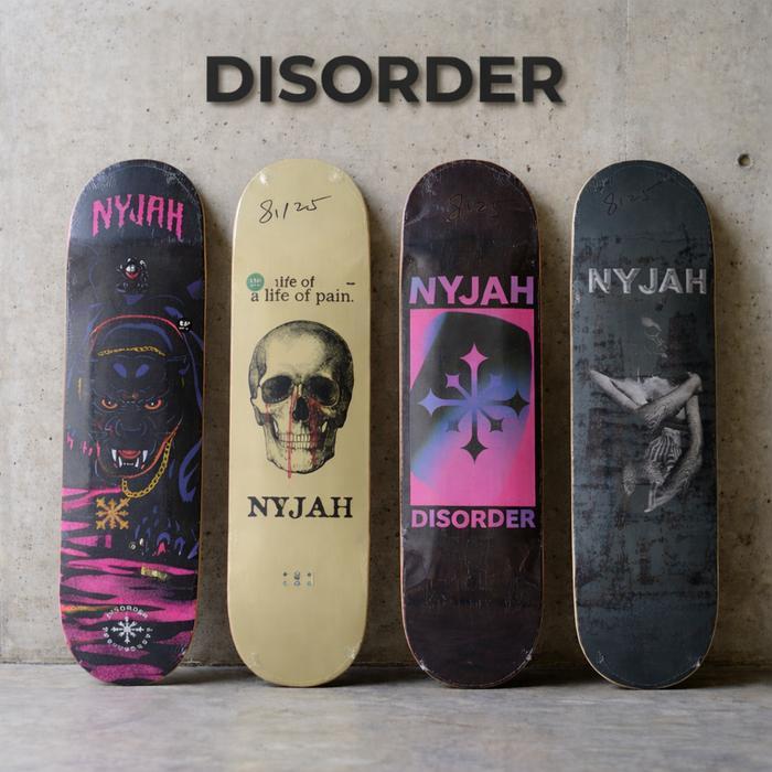 Disorder Skateboard Deck Nyjah Pro USA Original Premium 100% Maple Kanada untuk Outdoor