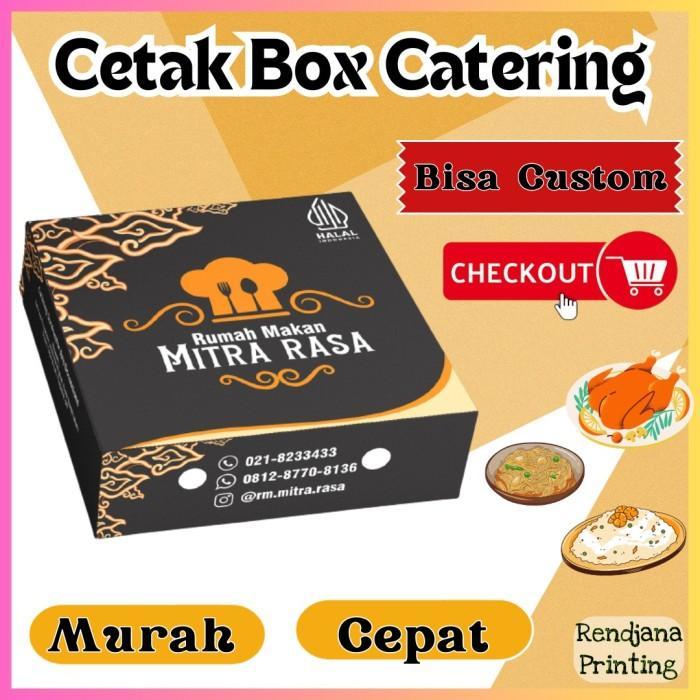 Cetak Custom Dus / Box / Kotak Nasi Catering Ukuran 20X25 / Full Color