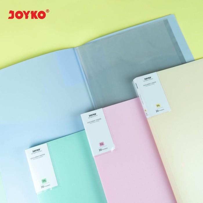 "New" Document Keeper Clear Holder Map File / Folder JOYKO DK F4 Pastel - DK-B20F4 Blue
