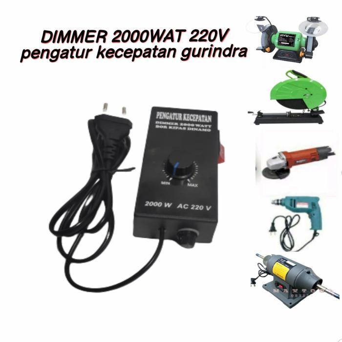 TERMURAH DIMER SCR 2000 WAT DIMER 2KW/DIMER RPM AC 220V PENGATUR/KECEPATAN DLL PROMO