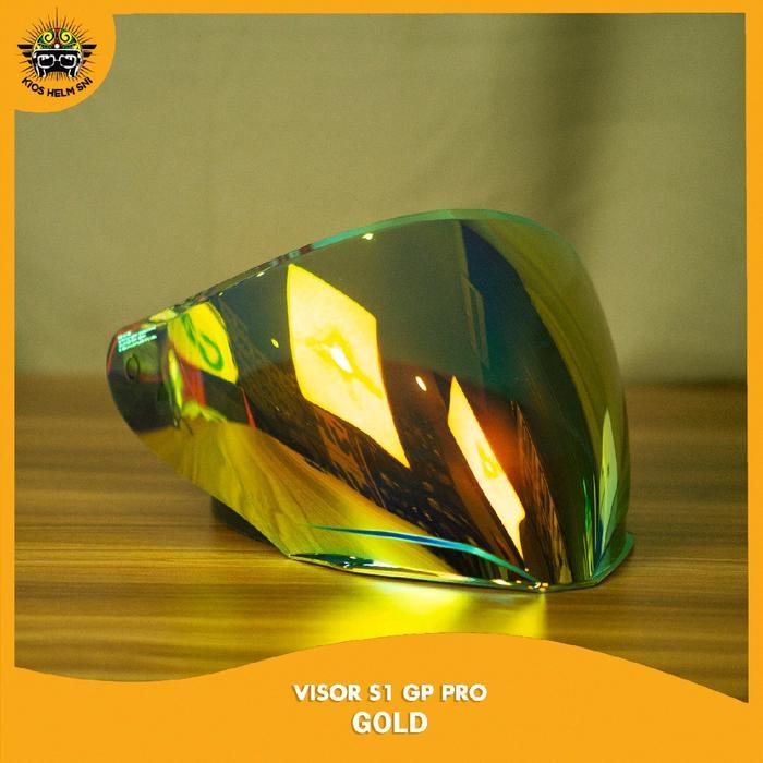 Visor Iridium Helm Nhk S1 Gp Pro Original Gold - Blue Aksesoris Motorcycle