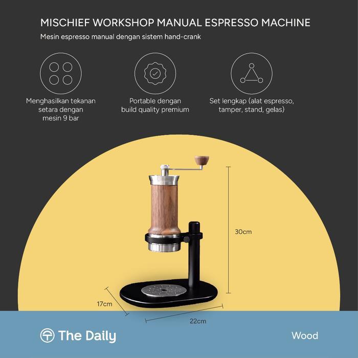 Mischief Workshop Espresso Machine - Mesin Espresso Manual Portable Putar