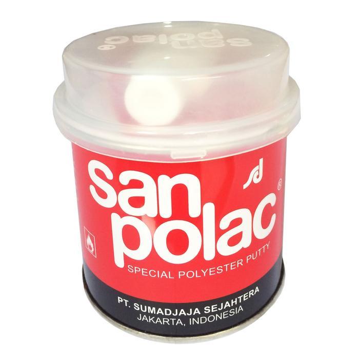 Nippon - Dempul Sanpolac Dempul + Hardener 1/4Kg Untuk Besi Kayu Pelastik
