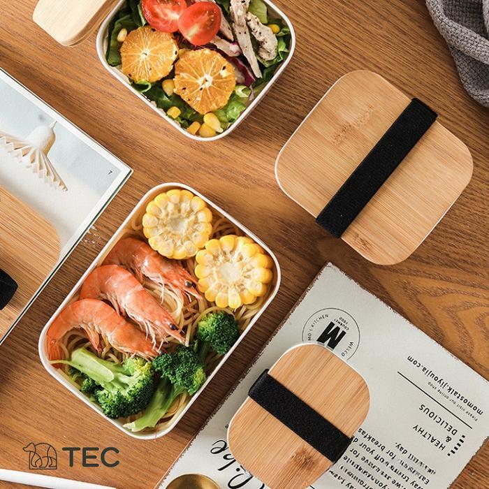 TecBako Bento Box Kotak Makanan Bekal Makanan Kotak Penyimpanan Makanan Lunch Box Kotak Bekal