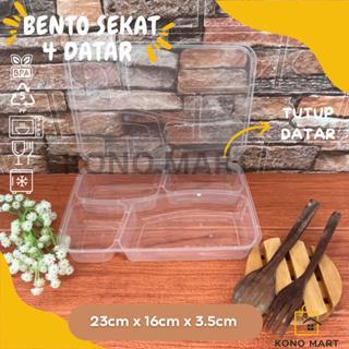[ECER MIN 10PCS] Thinwall Bento Sekat 4 + Tutup / Bento Kotak Makan