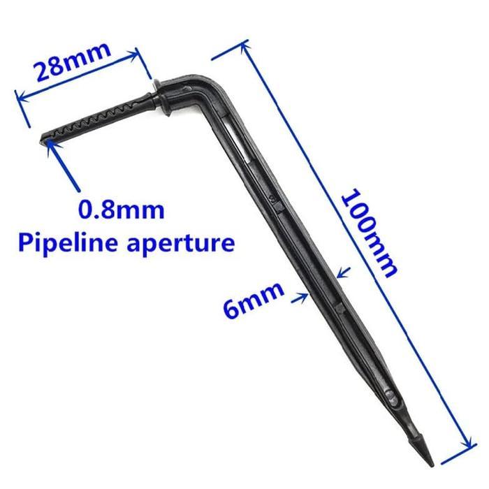 BISA COD 100PCS IRIGASI TETES DRIP STICK SPRINKLER FERTIGASI STICK DRIPPER BEND ARROW