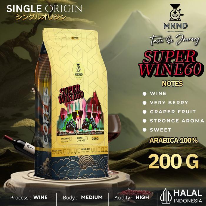 Best Seller Kopi Arabika Gayo Super Wine60 Fermentation 200 Gram Single Origin Specialty Coffee Mknd