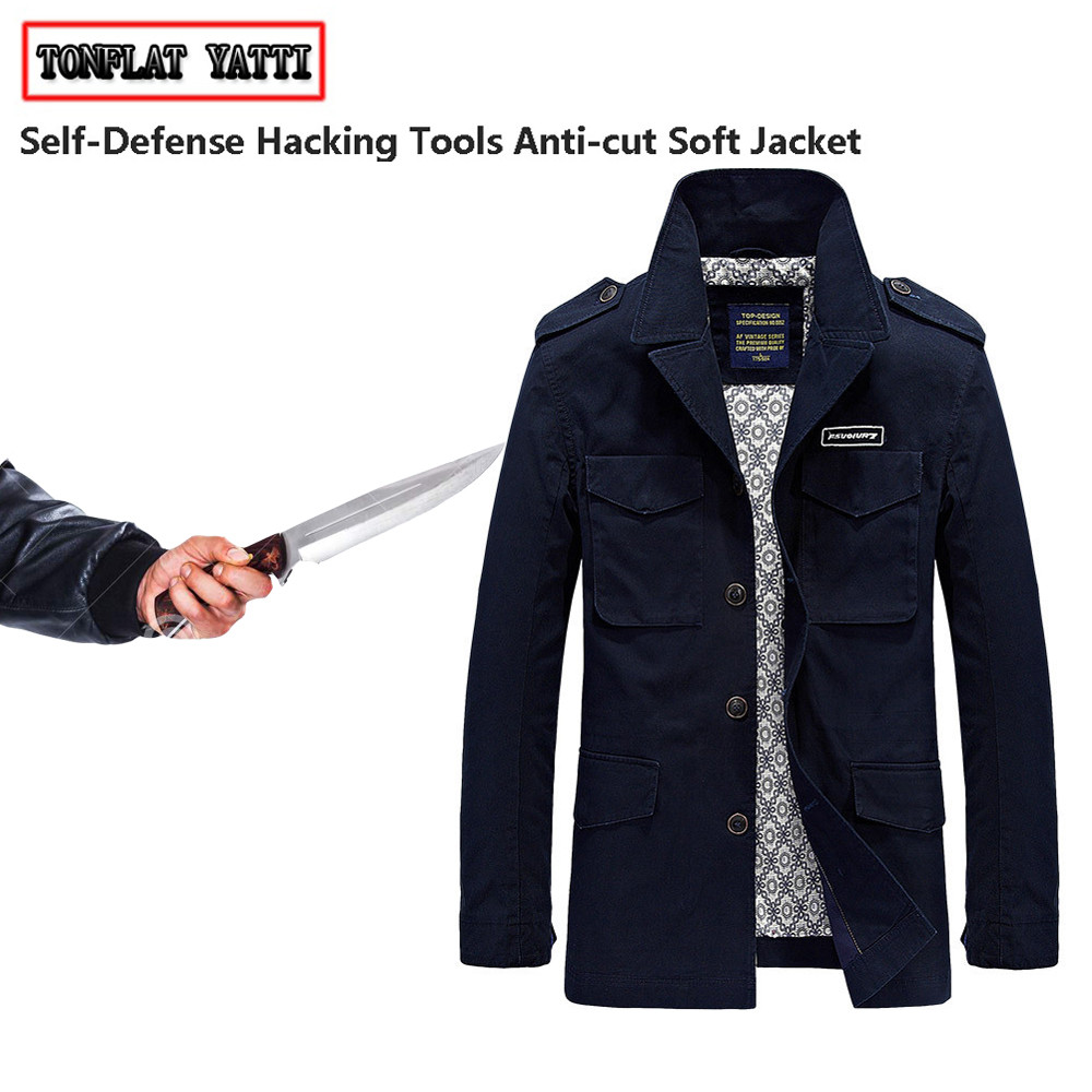 Anti Cut Men Jacket Anti-Hacking Tactico Swat Police Fbi Fashion Classic Retro Self-Defense