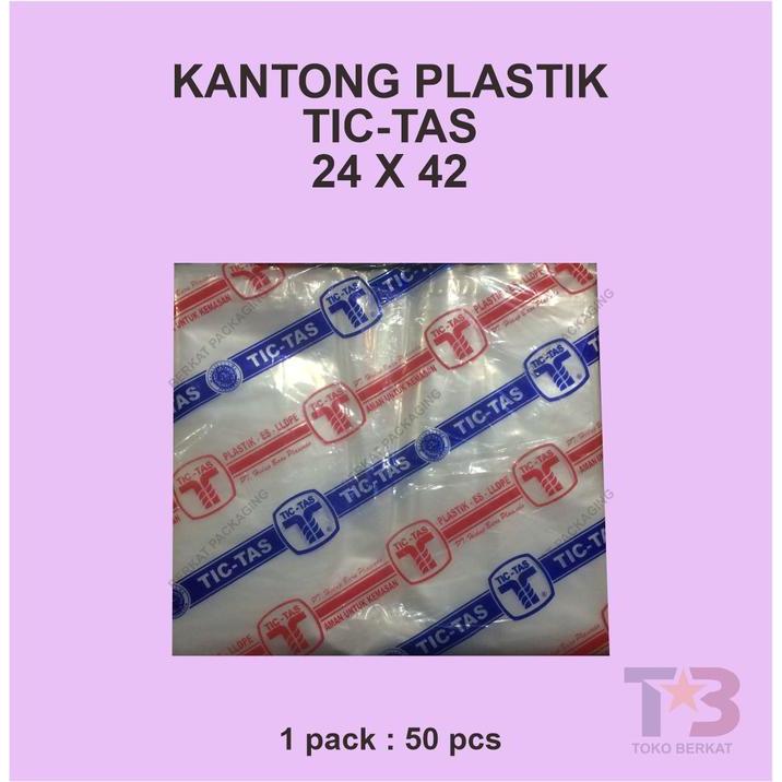 Pesona_Gadisku Kantong Tas Plastik Lldpe 24 X 42/Plastik Lldpe/Plastik Merk Tictas