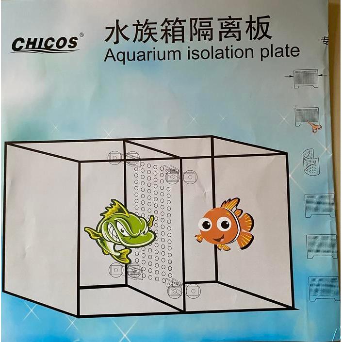 Aquarium Isolation Plate 30 cm x 30 cm u. Sekat Akuarium