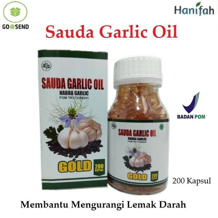 Terlaris Herbal Sauda Garlic Oil 200 Kapsul Original - Habba Garlic Gold 200 Kapsul