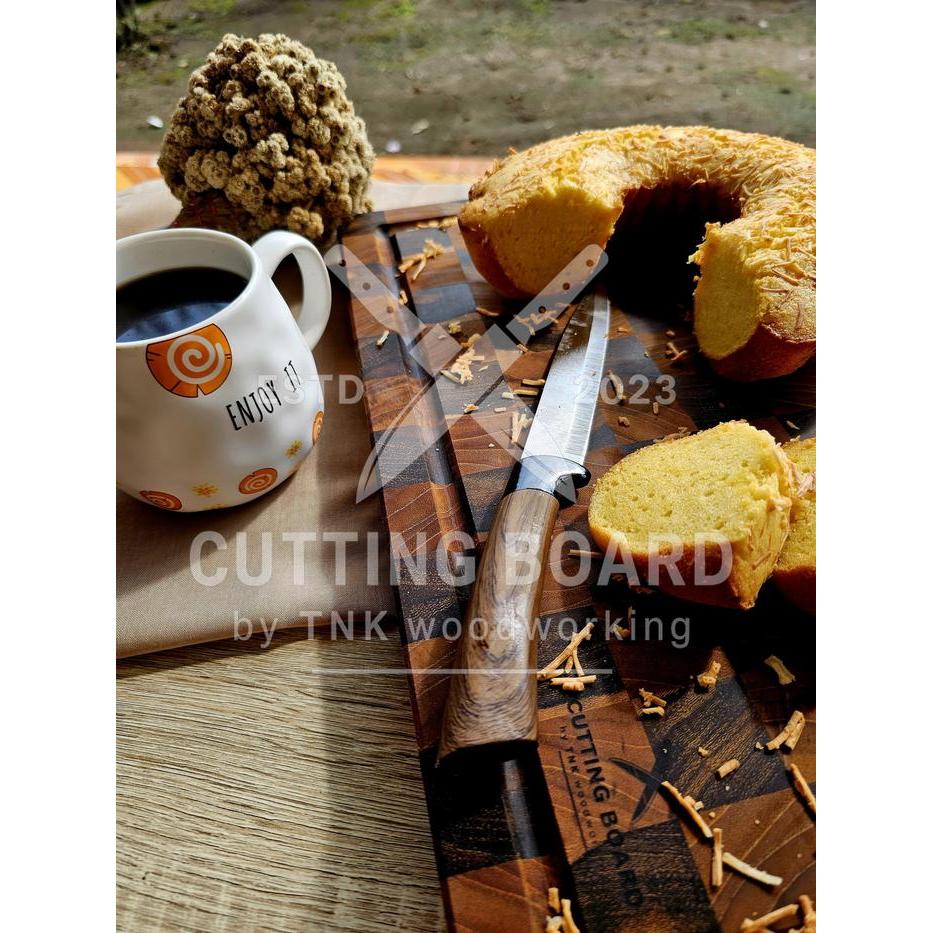 TALENAN KAYU JATI TELENAN KAYU ESTETIK CUTTING BOARD PLATING MOTIF CATUR