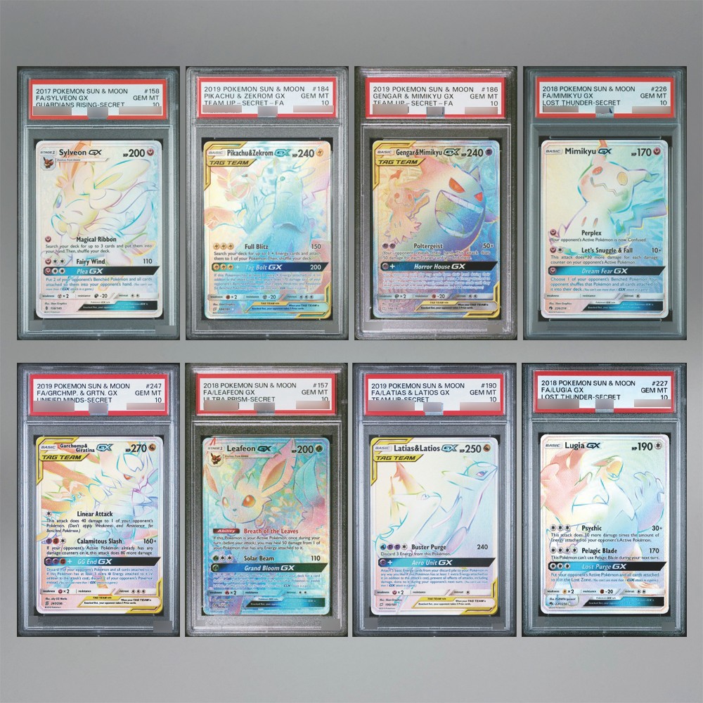 DIY PTCG Self-made English Version Sylveon Gengar & Mimikyu Lugia Mimikyu GX 10Points Rare Rating