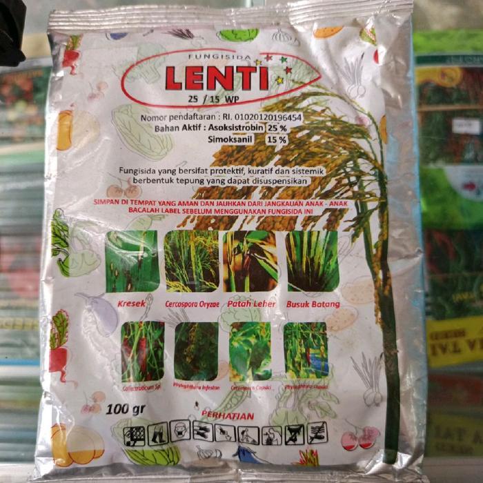 ` Fungisida Lenti 25/50 wp - Nomor Pendaftaran RL 01020120196454 - 100 gr - Bahan Aktif