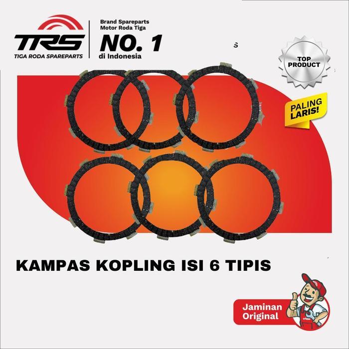 Trs Kampas Kopling Isi 6 Tipis Viar 150 200Cc Lampu Bulat Pnp Kaisar Tossa