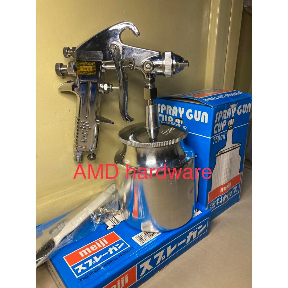 Spray Gun Meiji F75 Tabung Bawah Spet Semprotan Cat Kompresor Original