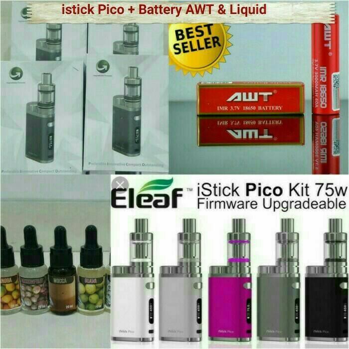 Vaporizer Rokok Elektrik Kit 75W dengan Atomizer Mini dan Kartrid 0.3 Ohm - Hitam
