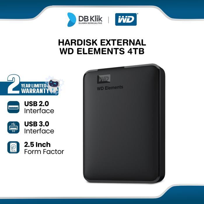 Sale Harddisk External Wd Elements 4Tb 2.5 Inch - Hd / Hdd Wd Element 4Tb