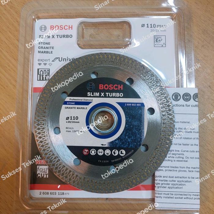 Premium Diamond Wheel Bosch / Mata Potong Gerinda Granit 4" Biru Batik Inch Bosch Original