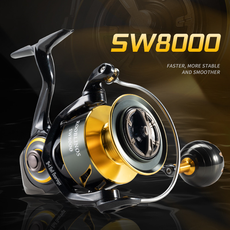 Rooblinos SW Spinning Reel Ultralight Carbon Fiber Surf Reel 18kg Max Drag Saltwater Freshwater