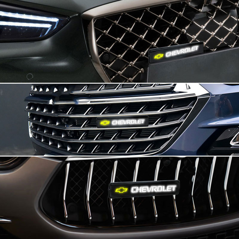 LED Front Hood Grille Emblem Badge Decorative Car Light For Chevrolet Onix Cruze Silverado Impala