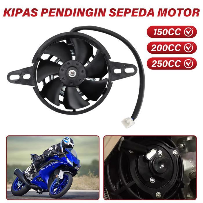 Kipas Pendingin Radiator Motor Listrik, Cocok untuk Motor ATV 150cc 200cc 250cc, Kipas Radiator Oil