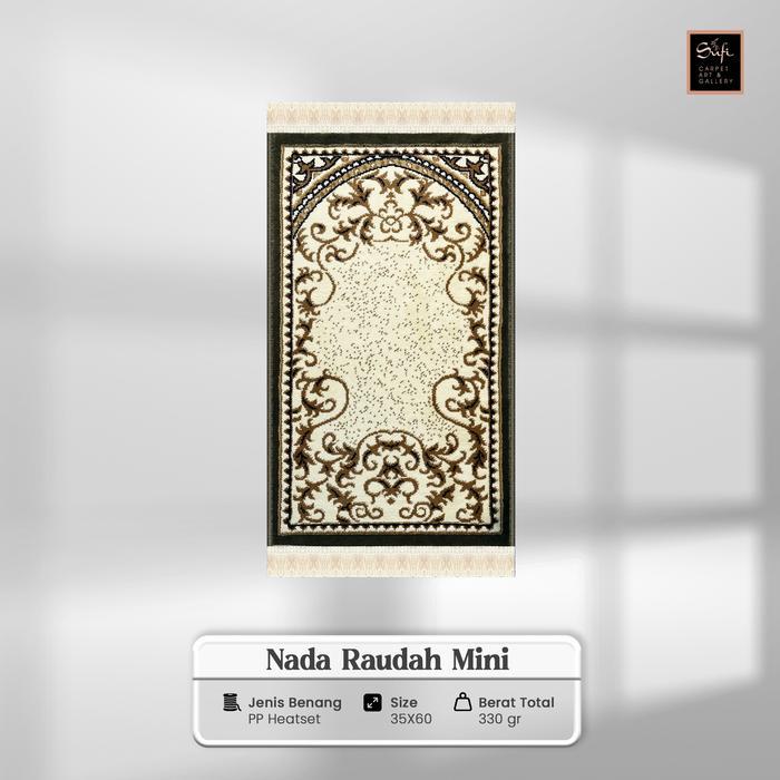 Sajadah Lipat Kecil Kepala Muka Halus Tebal Lembut Nada Raudhah Motif Raudah SR Rawdah Mini 35x60 Cm