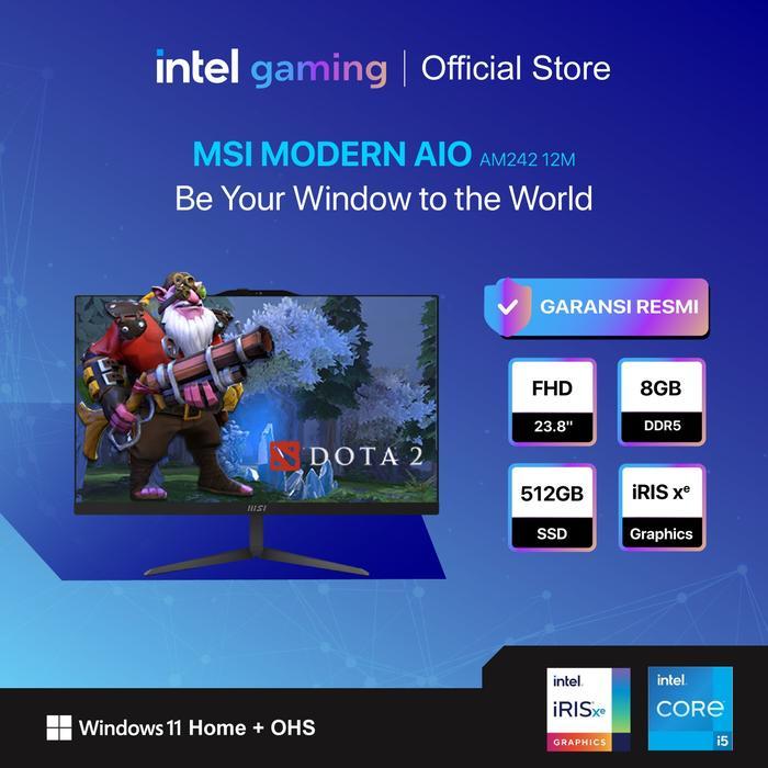 MSI PC AIO MODERN I5 1235 8GB 512GB W11+OHS 23.8FHD IPS