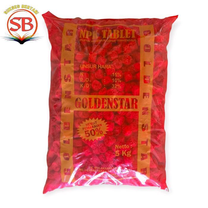 PUPUK NPK TABLET GOLDEN STAR - 5 KG ( MERAH ) Kalium
