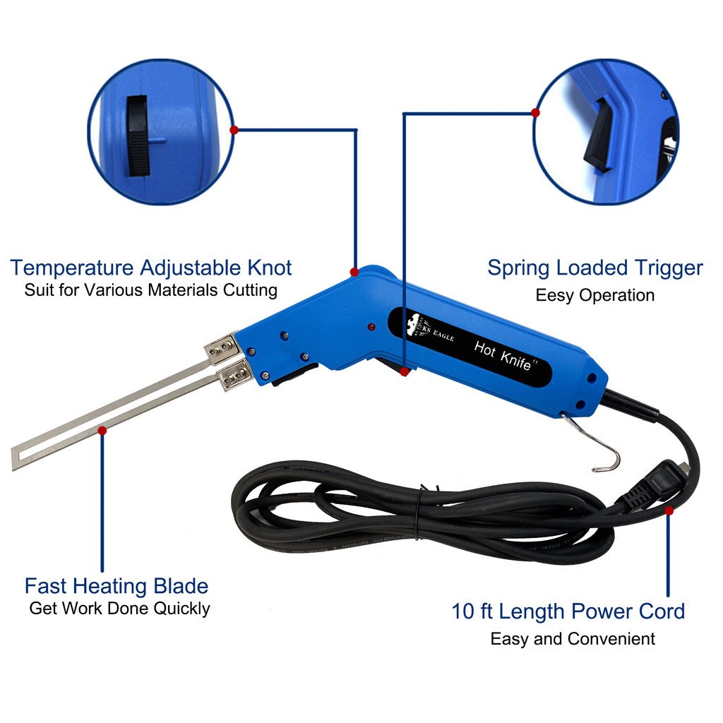 Electric Foam Cutter with Replaceable Blades Ideal for Polystyrene XPS EPS Foam Smooth & Fast