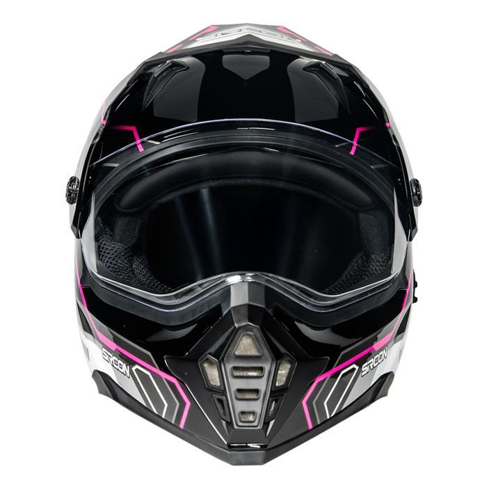 Cargloss Sircon Supermoto Venturo Helm Full Face - Pink