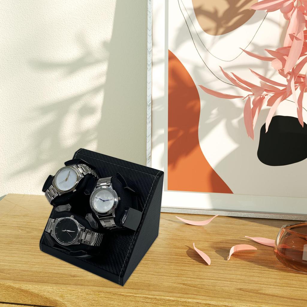 Watch Winder for Automatic Watch 3 Watch Winder ,PU Leather Organizer ,2