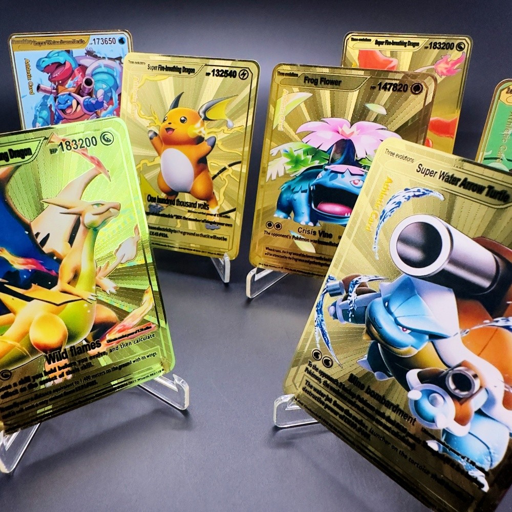 NEW Metal Pokemon Card 183200 Points Arceus Charizard Super Card Golden English Mewtwo Vmax GX EX