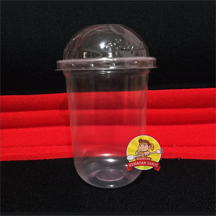 Isi 50 Gelas Cup Oval u / Cup Plastik Oval /Cup Boba / Cup u 16 oz
