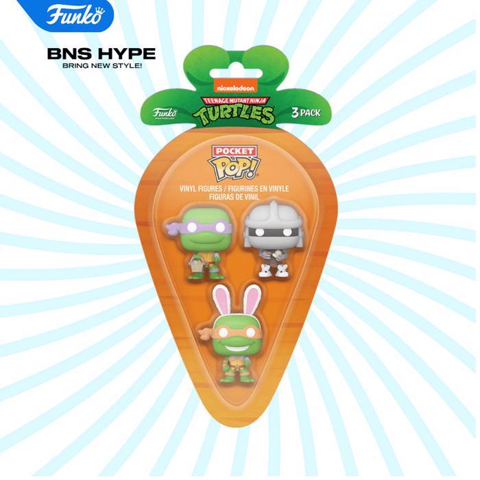 HOT SALE FUNKO CARROT POCKET POP TMNT - DONATELLO, SHREDDER & MICHELANGELO TERMURAH