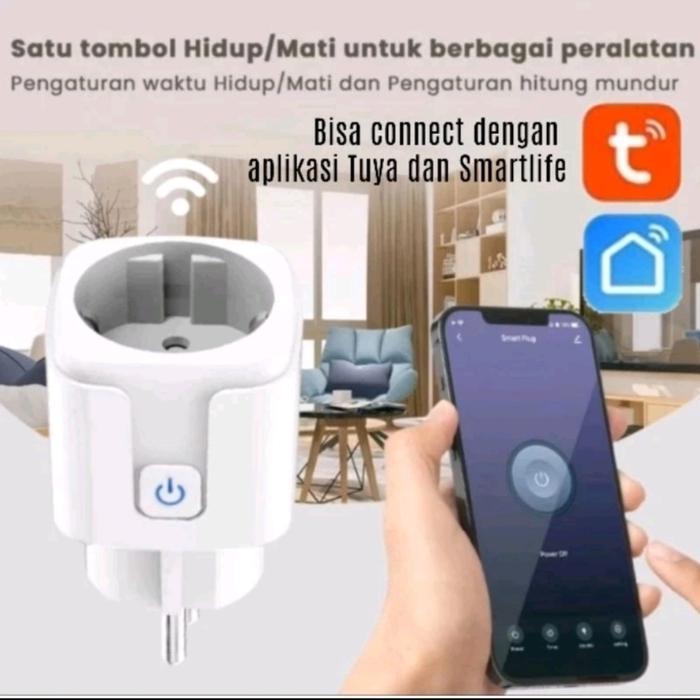 Wifi Smart Plug Socket 16A / Wifi Stop Kontak Colokan Smart Switch