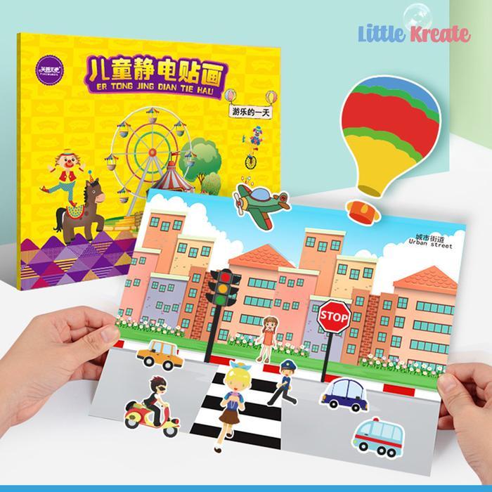 LITTLE KREATE - MAINAN EDUKASI - REUSABLE STICKER / BUKU STIKER