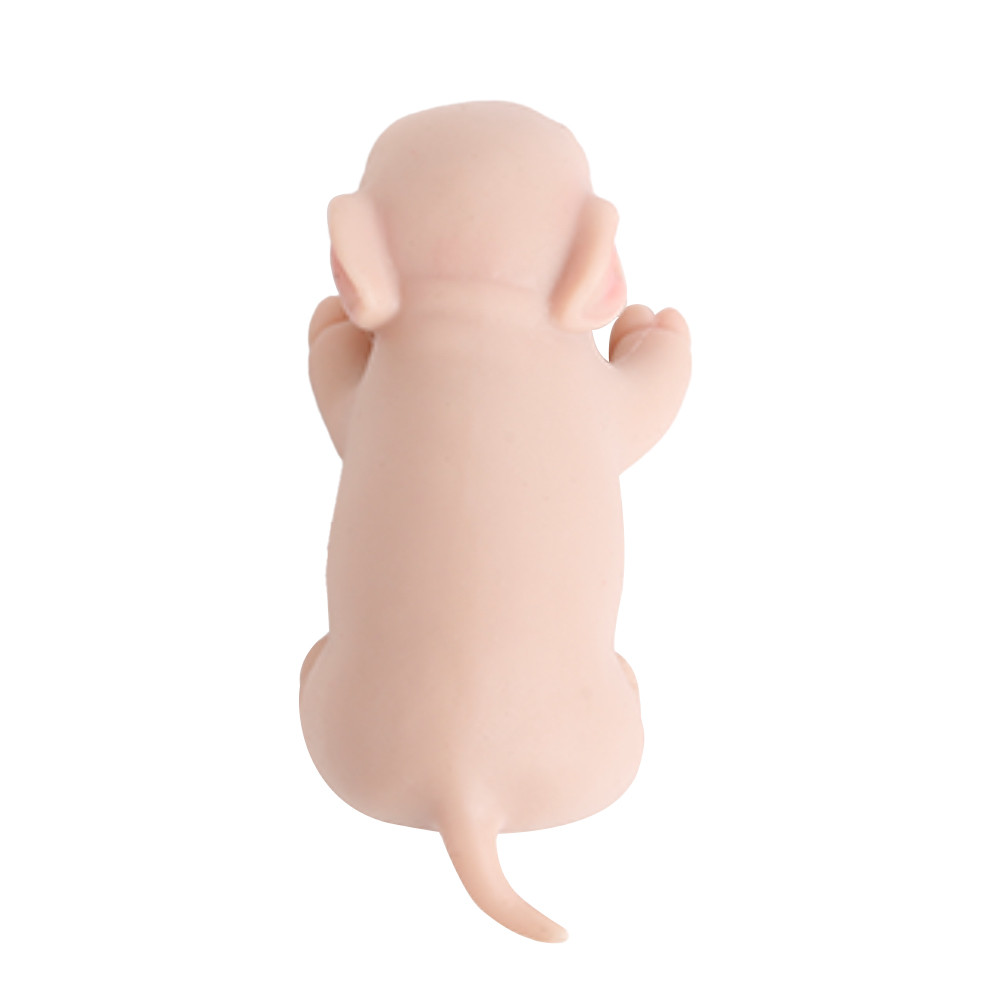 IVITA 14CM 100% Full Body Realistic Art Mini Silicone Piglet Toys Silicone Reborn Pig Doll with Eyes