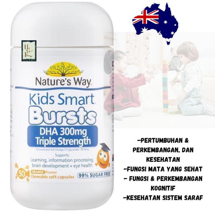 Terlaris Nature'S Way Kids Smart Dha Triple Strength Burstlets 300Mg 50S - Suplemen Dha Tinggi Untuk