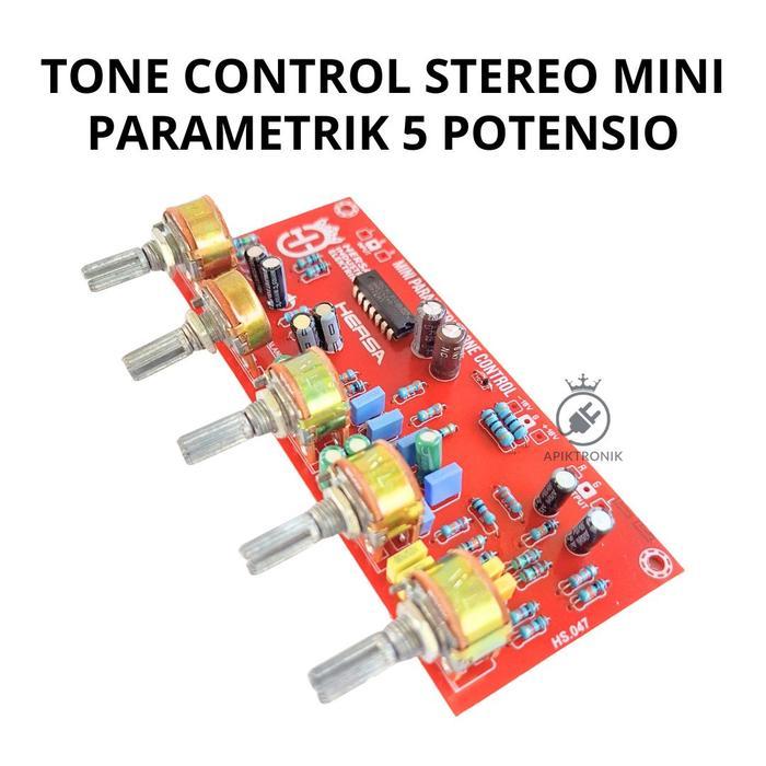 Tone Control Stereo Mini Parametrik 5 Potensio Volume Balance Bass Mid Treble 15V CT
