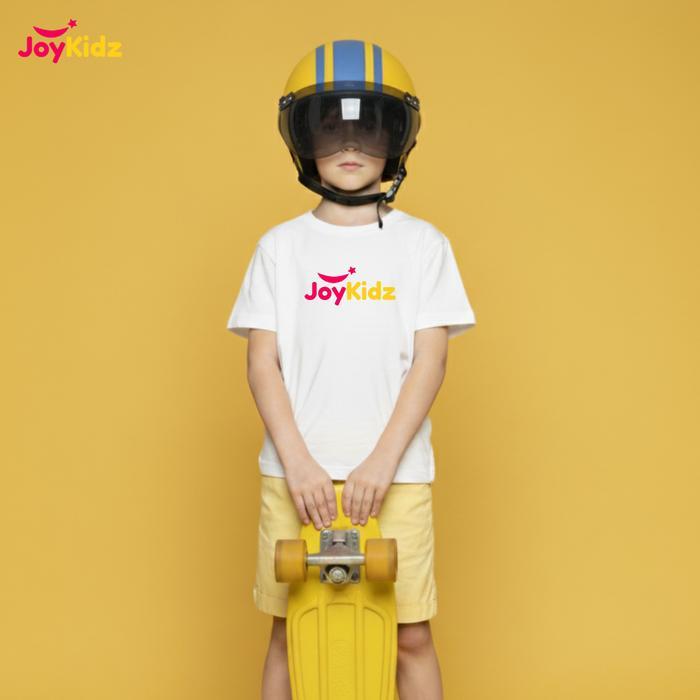 Premium Joykidz - Helm Chips Anak (Ukuran Lk 47Cm) Cream Pink/Biru Muda Usia 1-5 Tahun Original
