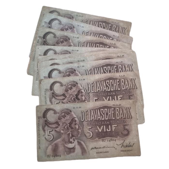 Promo Koleksi Uang Kuno 5Gulden Wayang Tahun 1930-1939 Bks Terlaris