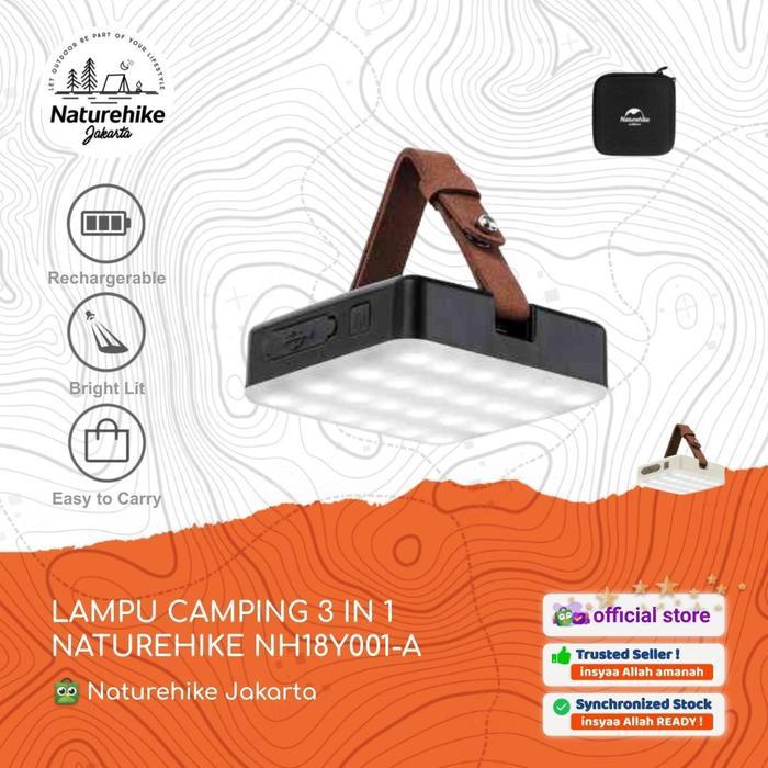 NATUREHIKE LAMPU CAMPING 3 IN 1 NH18Y001-A LENTERA LED OUTDOOR KEMAH