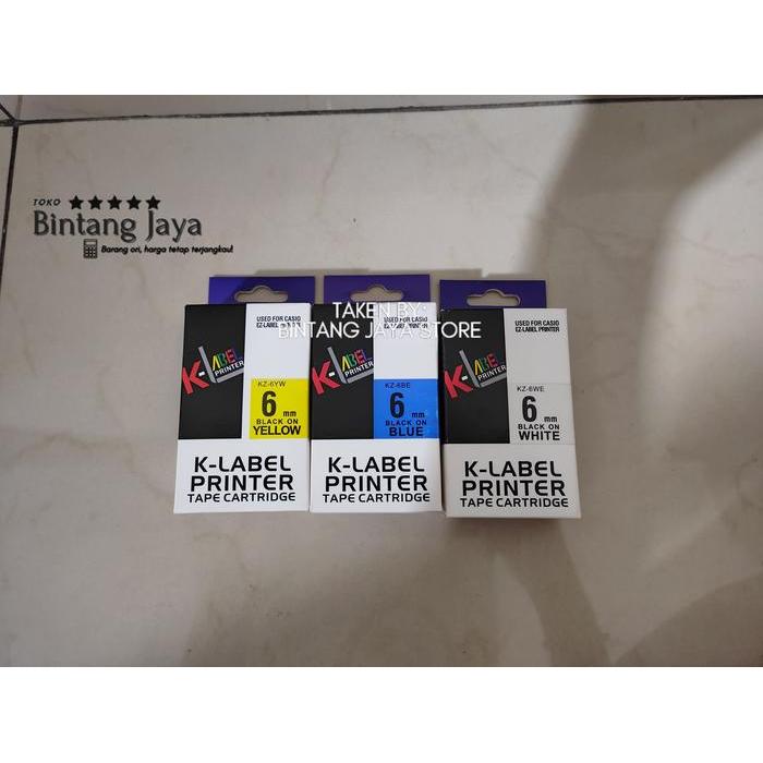 K-Label Printer 6 mm Ori Warna Lengkap