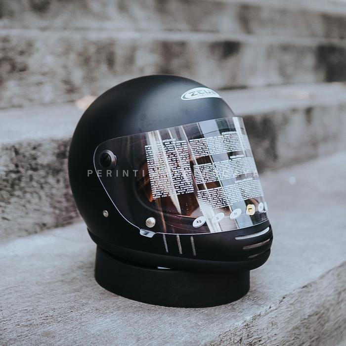 HELM ZEUS 816E VINTAGE SOLID MATT BLACK -ZS816E